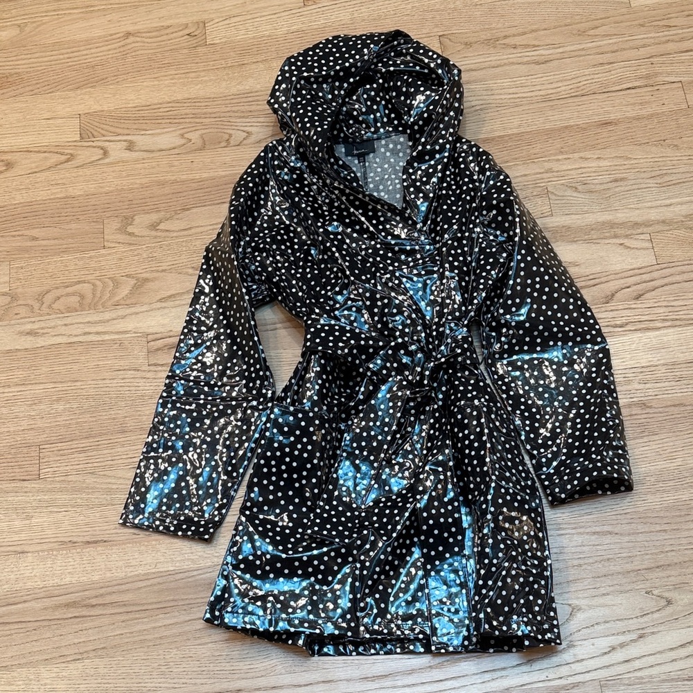 Polka Dot Hooded Raincoat